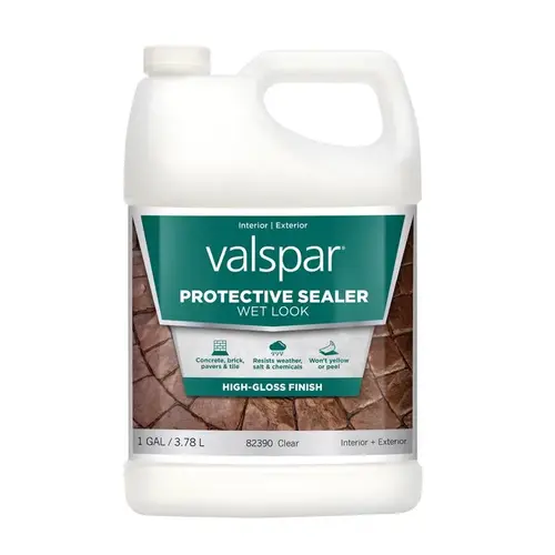 Concrete Sealer Wet Look Protective Sealer High-Gloss Clear Acrylic 1 gal Clear