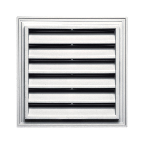 Builders Edge 120051212117 Wall Vent 12" W X 12" L Wood Grain White