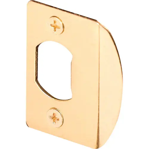 Door Strike, 2-1/4 in L, 1-7/16 in W, Steel, Brass