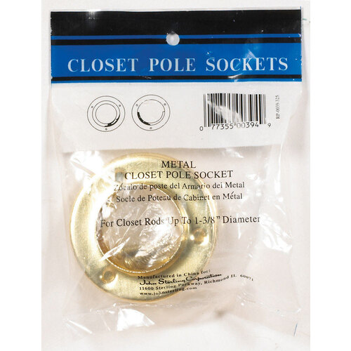 Rod Socket Pro 1-3/8" L X 1-3/8" D Brass Steel Brass - pack of 25