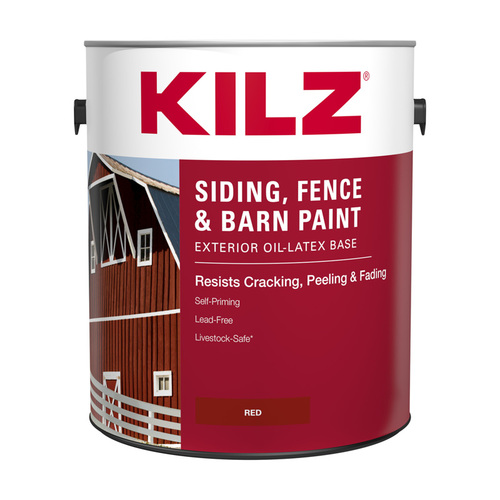 KILZ 10111 Siding, Fence and Barn Paint Barn Red Oil/WaterBased