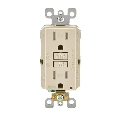 AFCI Outlet SmartlockPro 15 amps 120 V Light Almond 5-15R Light Almond