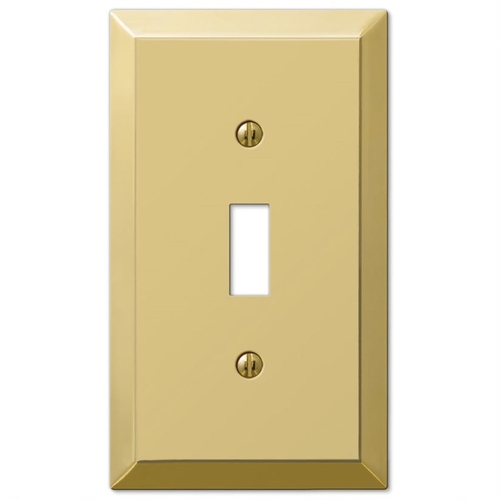 Amerelle 163tbr Wall Plate Century Polished Brass Bronze 1 Gang Stamped 