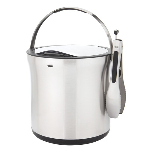 OXO 3107300 Ice Bucket SteeL 128 oz Silver Stainless Steel Polished