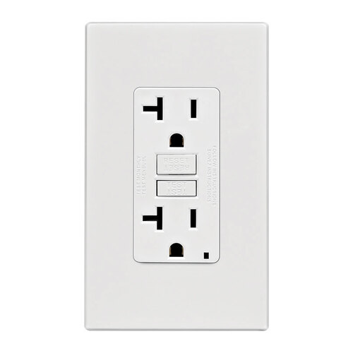 GFCI Outlet 20 amps 125 V White 5-20R White