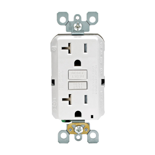 GFCI Outlet 20 amps 125 V Duplex White 5-20R White