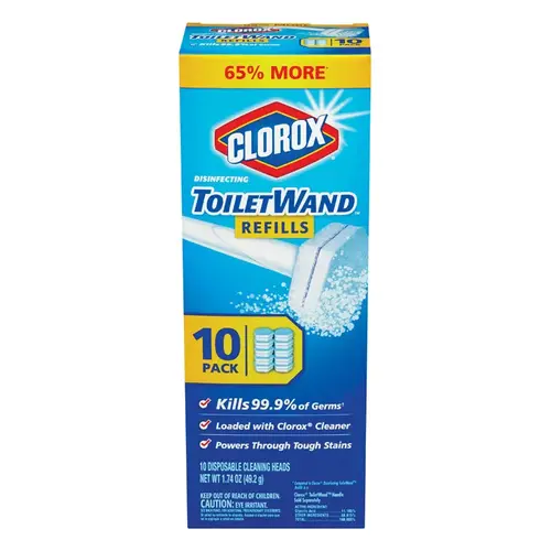 Toilet Wand Refill Heads No Scent 1.74 oz Cloth