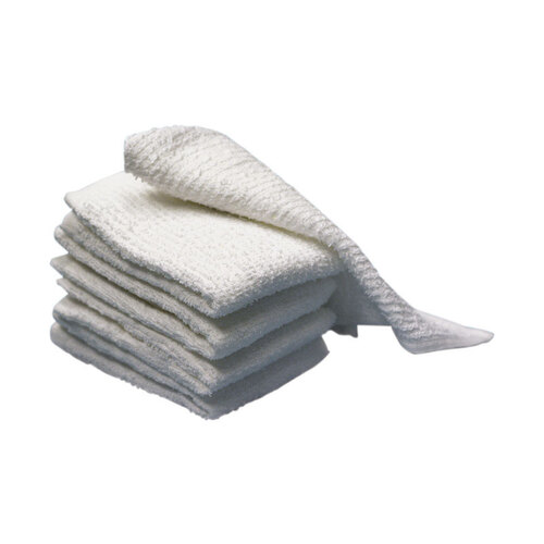 Bar Mop Dish Cloth White Cotton White - pack of 3