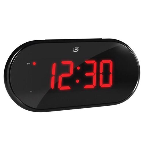 GPX C253B AM/FM Clock Radio 3" Black Digital Plug-In Black