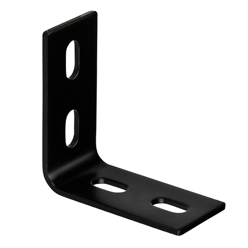 Corner Brace 3-1/8" H X 1-1/2" W X 1/8" D Black Steel Inside L Black - pack of 10