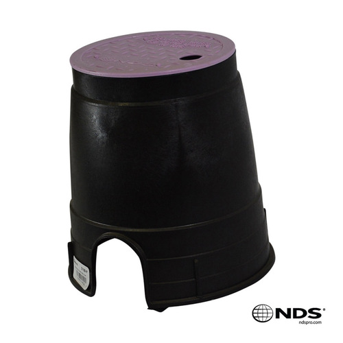 NDS D109-P* Valve Box with Overlapping Cover Econo 1.21" W X 8.5" H Round Purple Purple