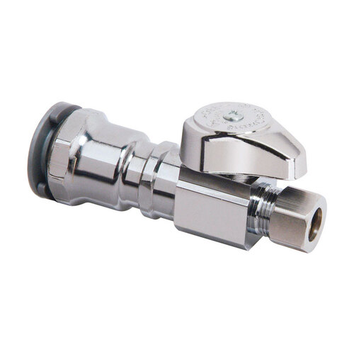 BrassCraft G2PS14X C1 ShutOff Valve 1/2" 3/8" Brass ChromePlated