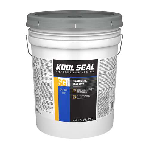 KOOL SEAL KS0034600-20 Roof Coating Gray Acrylic 5 Gal Elastomeric