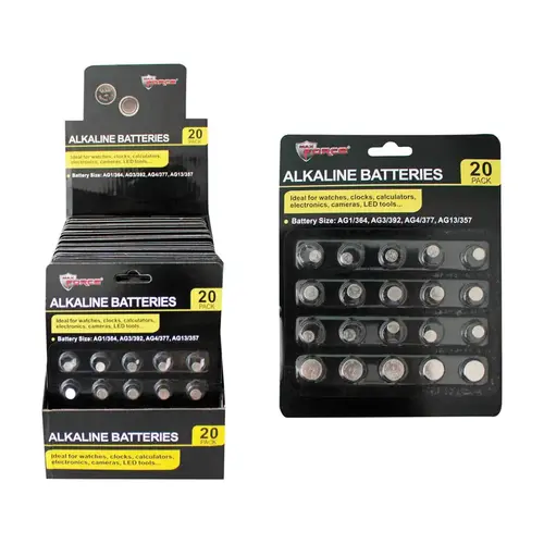 Button Cell Battery MAX Force Alkaline Assorted 3 V