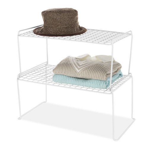 Stackable Shelf 9" H X 20" W X 12" L White White