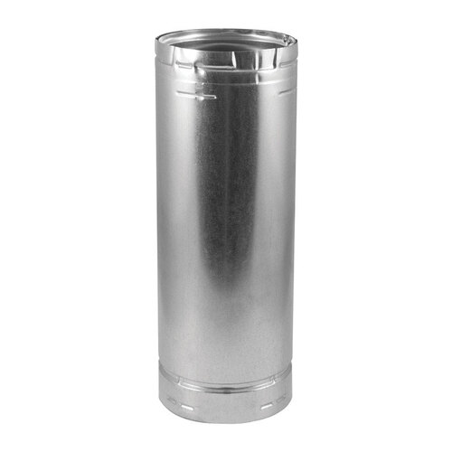 DuraVent 4GV12R Round Gas Vent Pipe 4" D X 12" L Galvanized Steel Silver