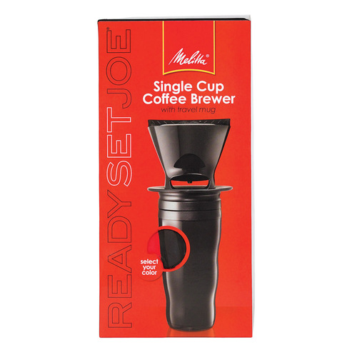 Pour-Over Coffee Brewer Travel Mug Ready Set Joe 16 oz Black Black