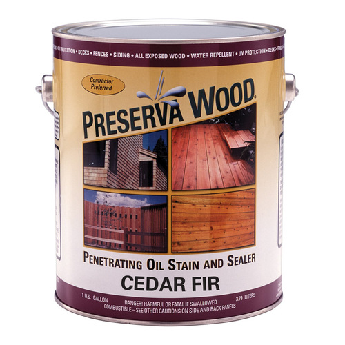 Penetrating Wood Stain and Sealer Transparent Matte Cedar Fir Oil-Based Oil 1 gal Cedar Fir