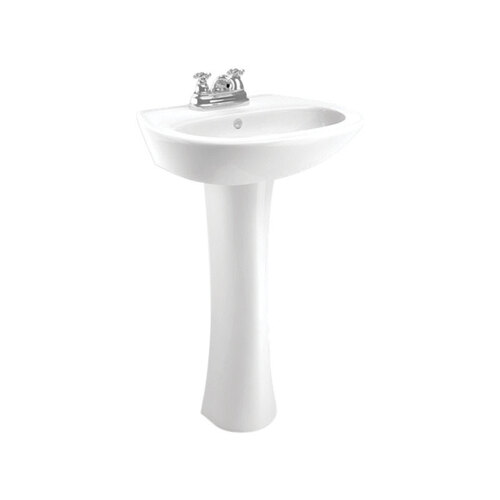 Bathroom Sink Terra Vitreous China 21.63" W X 16.88" D White White