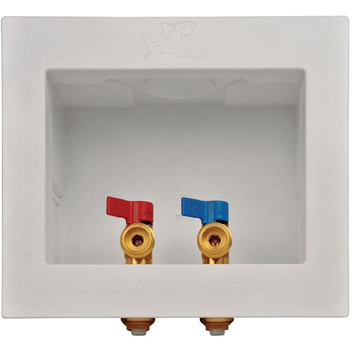 Washing Machine Outlet Box 1/2 Push Fit T X 3/4 D GHT Brass