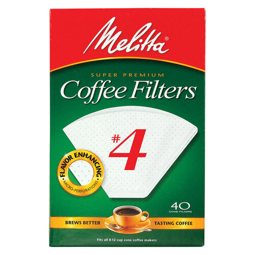 Melitta 624404 Coffee Filter 12 cups White Cone White