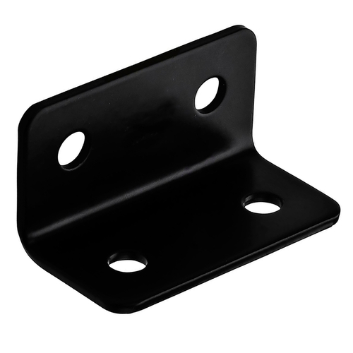 Wide Corner Brace 1-5/8" H X 3" W X 1/8" D Black Steel Black