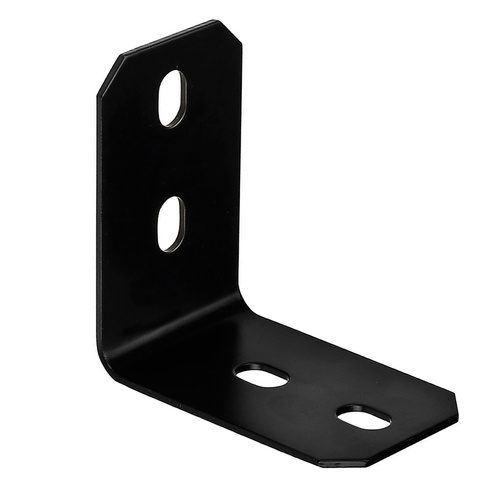 Corner Brace 4-7/8" H X 3" W X 1/8" D Black Steel Inside L Black - pack of 5