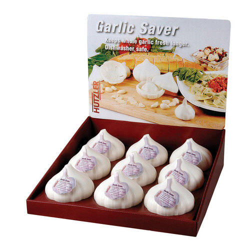 Garlic Saver White Plastic White - pack of 9