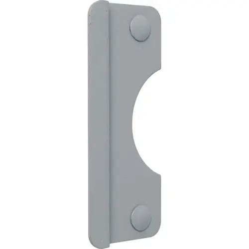 Latch Shield, 6 in L, 2-5/8 in W, Steel Gray