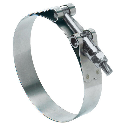 Hose Clamp With Tongue Bridge Tridon 1-1/2" 1-5/8" 150 Silver Stainless Steel Band T-Bol Silver