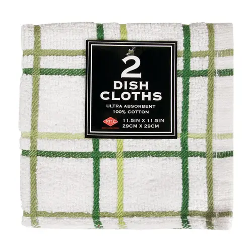 Dish Cloth Cactus Cotton Check Cactus Pair