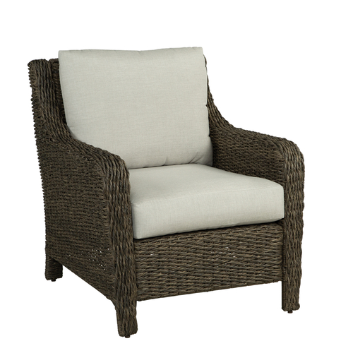 Living Accents ACE21055T Chair Rochdale Brown Wicker Frame Gray