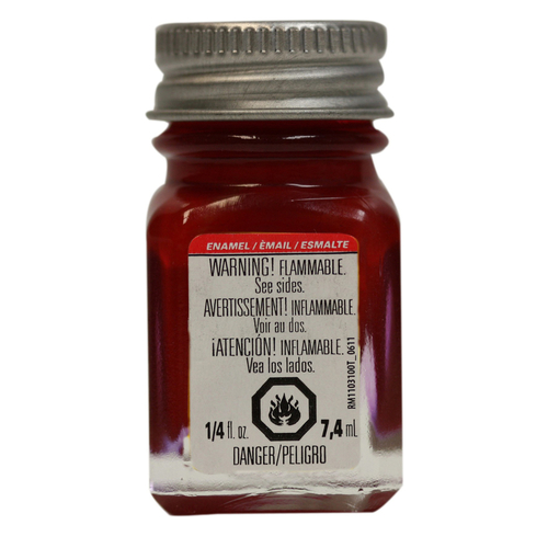 Enamel Paint, Gloss Dark Red, 0.25 oz Bottle