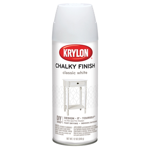 Chalked Paint, Matte, Classic White, 12 oz, Aerosol Can