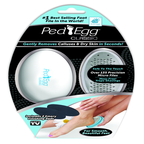 Ped Egg 3357-8 Foot File Power As Seen On TV White