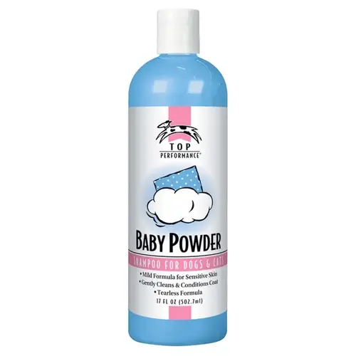 Deodorizing Shampoo Blue Baby Powder Cat/Dog 17 oz Blue