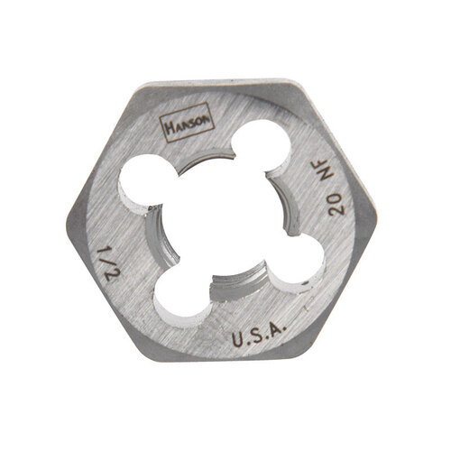 Hexagon Die Hanson High Carbon Steel SAE 1/2"-20NF - pack of 5