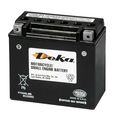 DEKA YTX20L-BSFP Motorcycle/Small Engine Battery Standard AGM 12 V