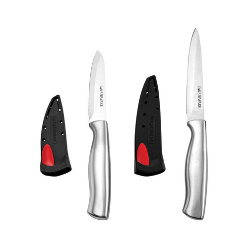 Farberware 5215229 Knife Set Edgekeeper Stainless Steel 4 pc Silver