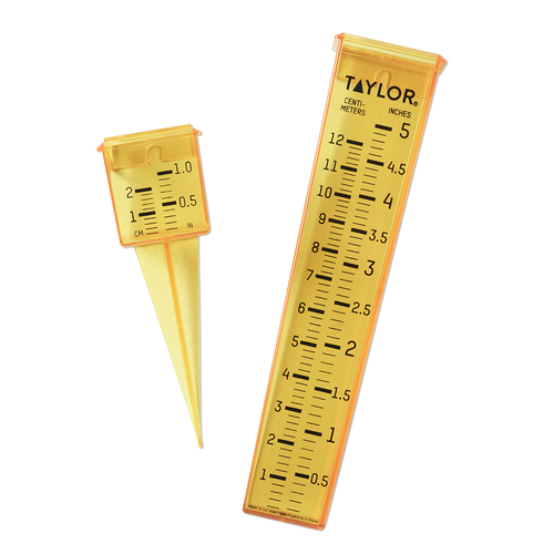 TAYLOR 2715-XCP6 Rain Gauge Square Ground 1.2" W X 7.8" L Yellow - pack of 6