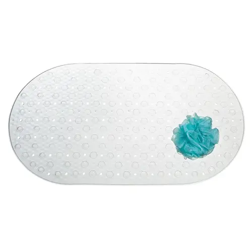 iDesign 80550 Bath Mat Circlz 27-1/4" L X 15-7/16" W Clear PVC Clear