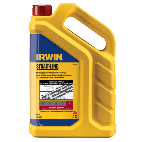 Irwin 4935525 Marking Chalk StraitLine 4 lb Permanent Crimson Red
