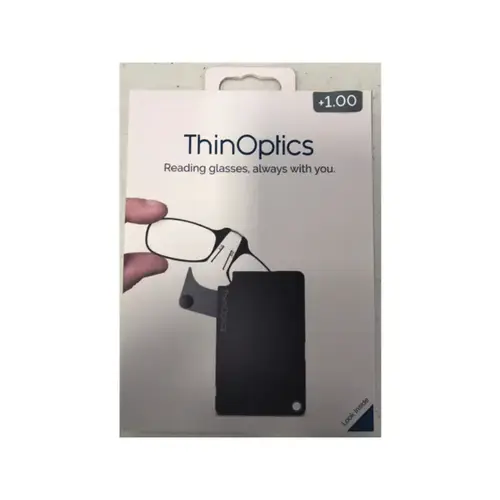 Reading Glasses w/FlashCard Case Always With You Black +1.00 Black
