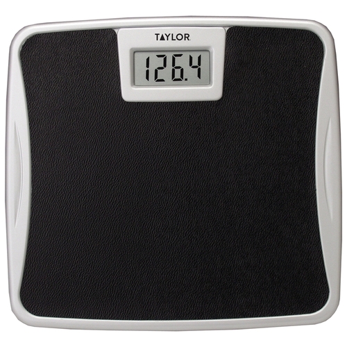 TAYLOR 73294072 Bathroom Scale 330 lb Digital Black/Silver Black/Silver