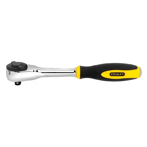 Stanley 89-962 Rotator Ratchet, 3/8 in Drive, 9 in, Bi-material Ergonomic Handle olish Chrome