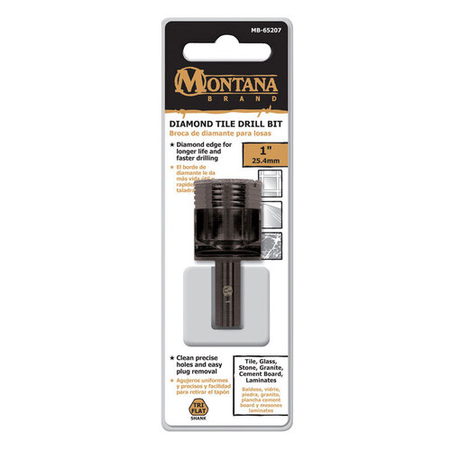 Montana Brand MB-65207 Drill Bit 1" Alloy Steel 3-Flat Shank Black Oxide