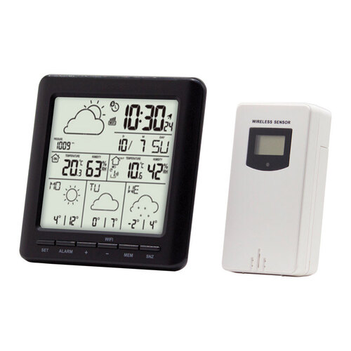 TAYLOR 1743 WiFi Weather Forecaster Black