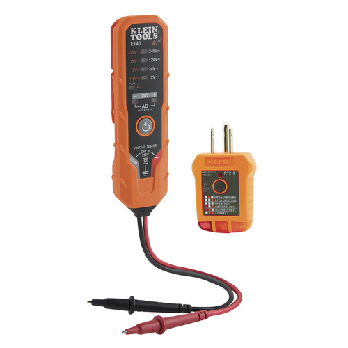 Receptacle Tester LED Black/Orange