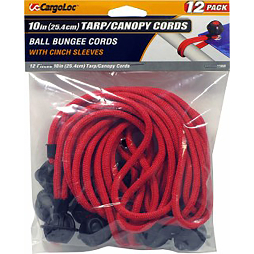 CargoLoc 32555 Bungee Cord Set Red 10" L Red