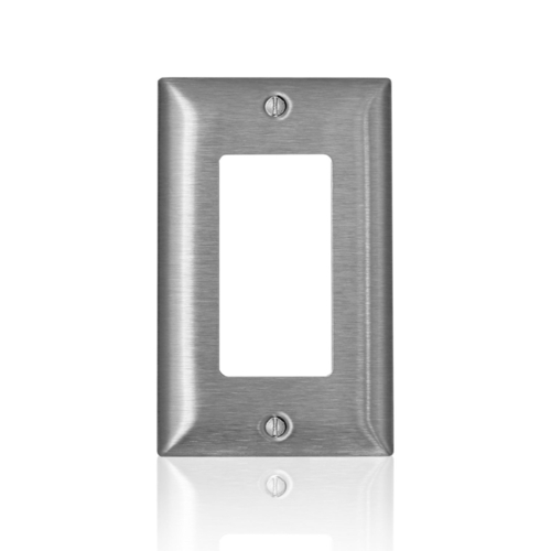 Leviton 0SL26-000 Wall Plate C-Series Stainless Steel 1 gang Metal Decora/GFCI Stainless Steel